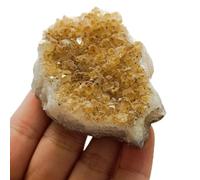 RUAJOGYNVM 1pc Citrine Quartz Geode Yellow Crystal Cluster Crystals Rough Stone Crafts Ornament Ornaments (Size : 110-140g)