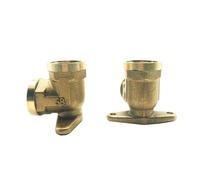 RUAJOGYNVM 1PC Female 1/2" to 1/2" Female Brass Thick Elbow with Fixed Base Pipe Fitting