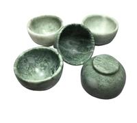 RUAJOGYNVM 1pc polished rare gemstone green jade tea cup crystal spiritual stone for Christmas decor