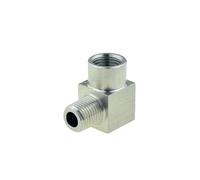 RUAJOGYNVM 304 Stainless Steel Pipe Fitting Tee Elbow 4 Way 1/8 1/4 3/8 1/2 Female Male Thread High Pressure Air Coupler Connector(SS-PV-MF,3I8 Thread)