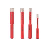 RUAJOGYNVM 6/8/10/12mm Vaccum Brazed Diamond Dry Drill Bits Hex Shank Hole Saw Cutter for Granite Marble Ceramic Tile Glass(1Set(4Pcs)) RUAJOGYNVM