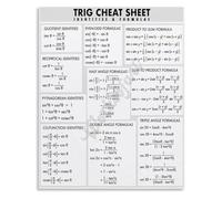 RUAJOGYNVM Advanced Math Formulas Metal Sign Trig Identity Poster for Algebra Geometry Tutor Gift Homeschool Classroom Wall Hanging 8 X 12 inch