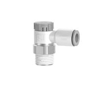 RUAJOGYNVM Air Pneumatic Fitting Elbow Type Throttle Speed Control Valve Push Lock Type(AS2201F-02-04SA,5PCS)