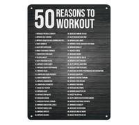 RUAJOGYNVM Black White Metal Sign Workout Hard Persistence Quote Decor For Apartment Condo Rv Camper Cabin Dorm 8 X 12 inch