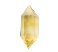 RUAJOGYNVM Citrine Double Pointed Hexagonal Crystal Column Wand Stone Home Decor Collection,4~5cm