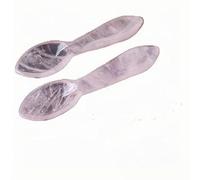 RUAJOGYNVM Crystal Spoon - 5 Types: Rose Quartz, Ocean Jade, Moonstone, Golden Silk, and Moss Agate, .1-5. Inches, Approx. 13-14 CM Handcrafted, Cleansing Decor(Rose Quartz)