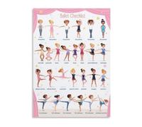RUAJOGYNVM Dance Class Metal Sign Ballet Position Names Numbers Matching Guide Color Coded Poster for Instructor Teaching Aid Choreography Room Decor 8 X 12 inch