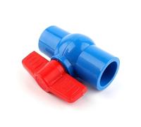 RUAJOGYNVM Garden Pipe Fitting 1pcs 20-160mm Blue PVC Flat Ball Valve Garden Irrigation Hose Connection Fittings Switch Globe Valve(Inner dia 25mm)