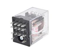 RUAJOGYNVM HH54P Small Electromagnetic Relay Power Relay Switch 12V 24V 110V 220V Coil 4NO 4NC DIN Rail 14 Pins Base Relay (Color : Base)