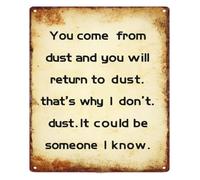 RUAJOGYNVM Lighthearted Satire Tin Sign Wall-Art 12x8 Inch | Versatile mounting on door wall shelf cabinet