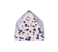 RUAJOGYNVM Pyramid Crystal Stones - 1.4" Great Figurine of Stone for, Balancing and Pyramids Grid (Leopard Skin Jasper)(Dalmatian Jasper)