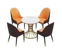 RUANLOV Ensemble De Table à Manger,Ensemble Table Et 4 Chaises, Table De Salle De ConféRence Moderne, Table De Club De Salle De RéCeption De Bureau, Table Basse Et Chaise (A 70cm/27.5in)