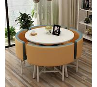 RUANLOV Ensemble table de salle à manger ronde et chaises, 80 cm, table basse multifonction pour salon, cuisine, réception, conférence, loisirs (H)