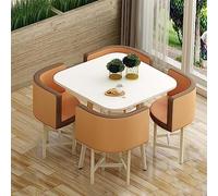 RUANLOV Ensemble table et chaises rondes de 80 cm pour réception, bureau, salle de conférence, salon, cuisine, café, loisirs (V)
