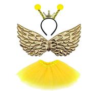 Ruarby 2 ou 3 pièces - Costume de princesse - Abeilles - Coccinelles - Bandeaux - Ailes de papillon - Tutus - Cadeau pour filles et femmes