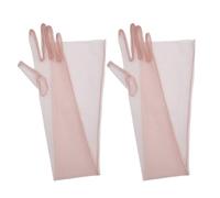 Ruarby 2pcs Sophistiqué Long Meshes Gants Élégant Soirée Moufles Mode pour Mariage et Banquets Femme, K, H