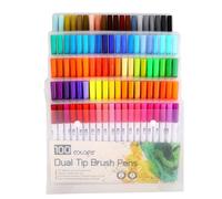 Ruarby 36/48/60/72/100 marqueurs à double extrémité, aquarelle, pinceau, feutre, fournitures d'art pour enfants et adultes