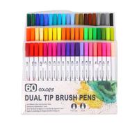 Ruarby 36/48/60/72/100 marqueurs à double extrémité, aquarelle, pinceau, feutre, fournitures d'art pour enfants et adultes