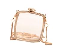 Ruarby à bandoulière carré transparent élégant à main de soirée avec sangle de chaîne à main en acrylique pour le bureau et l ' école pochettes cosmétiques résistantes à l ' eau