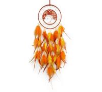 Ruarby Attrape-rêves à suspendre avec perles phosphorescentes et pompons à plumes pour chambre à coucher et chambre d'enfant