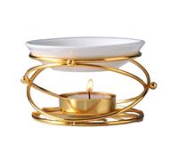 Ruarby Brûleurs à huile en métal doré pour aromathérapie, décoration de la maison, entretien facile pour le style de vie brûleurs à huile en métal