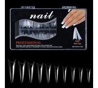 Ruarby C Embouts carrés extra longs pour faux ongles acryliques droits et aplatis
