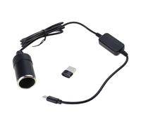 Ruarby Câble convertisseur d'alimentation 5 V USB C vers 12 V pour appareil de voiture de 10 W, câble adaptateur portable avec prise de type C vers cordon adaptateur