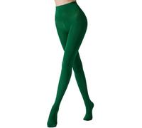 Ruarby Collants semi-opaques 70D pour femme - Taille haute - Doux - Couleur unie - Collants extensibles - Pour Halloween et cosplay, Vert herbe, Taille unique