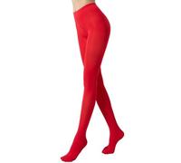 Ruarby Collants semi-opaques 70D pour femme - Taille haute - Doux - Couleur unie - Collants extensibles - Pour Halloween et cosplay, Rouge, Taille unique