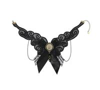 Ruarby Cravate à col simple avec nœud papillon Lolitas pour filles gothique avec pendentif nœud papillon pour robes et hauts Accessoire de mode, Noir , taille unique