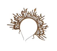 Ruarby Élégante coiffe dorée pour femme, couronne de serpent, accessoire de mode pour costumes sur le thème de la mythologie, célébrations