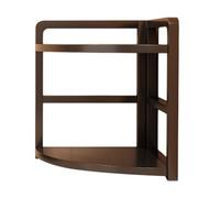 Ruarby Étagère d'angle multifonction en bois à 2 couches pour bureau - Solution de rangement pour économiser de l'espace - Pour la maison et le bureau