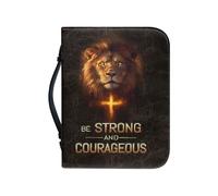Ruarby Fermeture supérieure en cuir PU pratique, transport avec Sections intérieures, adapté groupes d ' étude de la Bible, à main d ' église à la mode