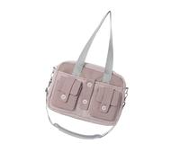 Ruarby Grand sac à bandoulière multifonction avec sangle réglable et boutons, multi-poches, sac à main pour étudiants sous les bras, b, One Size