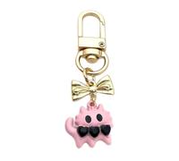 Ruarby Little Monsters Pendentif à suspendre en forme de chat pour téléphone portable pour filles et femmes, Black, tissu/plume