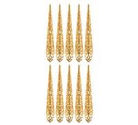 Ruarby Lot de 10 bagues de griffe à bout de doigt Bodhisattva à mille mains Guan Yin Queen Danse du ventre Costume égyptien chinois antique