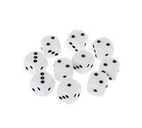 Ruarby Lot de 10 perles cubiques à six faces D3 de 16 mm pour Donjons & Dragon & RPG Poly Desktop F Plateau de dés et sac