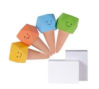 Ruarby Lot de 4 cônes d'arrosage automatiques en terre cuite avec visages ludiques pour enlever le désordre et l'entretien des plantes Solution conviviale