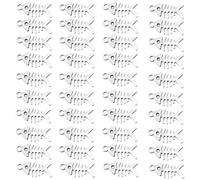 Ruarby Lot de 40 pendentifs en forme d'arête de poisson portable pour des bijoux créatifs en alliage robuste, accessoires en forme d'os de poisson dans une couleur élégante, taille unique, Comme