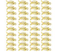 Ruarby Lot de 40 pendentifs en forme d'arête de poisson portable pour des bijoux créatifs en alliage robuste, accessoires en forme d'os de poisson dans une couleur élégante, taille unique, Comme