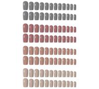 Ruarby Lot de 96 faux ongles élégants mats à presser au milieu pour décoration d'ongles