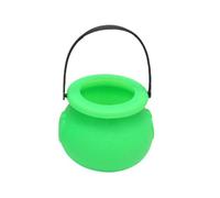 Ruarby Pièce de monnaie patricks luck leprechaun et chaudron vert avec poignée Pots de pièces d'or et chaudron