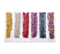 Ruarby Puces de verre irrégulières à paillettes pour bricolage, fabrication de bijoux, remplissage décoratif en cristal UV, moule en résine