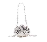 Ruarby Sac à bandoulière tendance avec chaîne, petit sac de soirée, sac à main à bandoulière pour femmes qui aiment se démarquer, Argenté., One Size