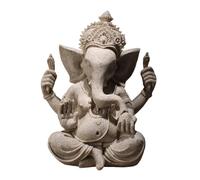 Ruarby Sculpture d'éléphant Ganeshas décorative en grès ajoute de l'énergie positive à n'importe quelle pièce