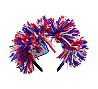 Ruarby Serre-tête à pompons en fourrure pour les jours de l'indépendance, les fêtes, les festivals, les élections, les rassemblements, accessoires de costume d'Halloween