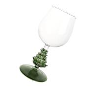 Ruarby Verre à vin en forme de sapin de Noël à tige haute pour festival, vacances, fête, décoration et toast, tasse à vin décorative