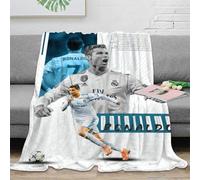 RUASVENNS Ronaldo Couverture Impression 3D Literie Peluche en Microfibre Lit Super Douce Et Douillette Cadeau pour Garçons Et Filles pour Enfant 80x90inch(200x230cm)