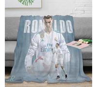 RUASVENNS Ronaldo Impression 3D Literie Couverture Lit Cadeau Super Douce Et Douillette Peluche en Microfibre pour Garçons Et Filles pour Enfant Voyage 60x80inch(150x200cm)