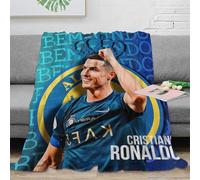 RUASVENNS Ronaldo Impression 3D Literie Couverture Lit Cadeau Super Douce Et Douillette Peluche en Microfibre pour Garçons Et Filles pour Enfant Voyage 60x80inch(150x200cm)
